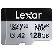 Lexar Professional SILVER PLUS microSDXC Card UHS-I 128GB Black LMSSIPL128GBNANG