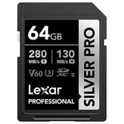 Lexar Professional SILVER PRO SDXC Card UHS-II 64GB Black LSDSIPR064GBNNNG