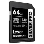 Lexar Professional SILVER PRO SDXC Card UHS-II 64GB Black LSDSIPR064GBNNNG