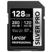 Lexar Professional SILVER PRO SDXC Card UHS-II 128GB Black LSDSIPR128GBNNNG