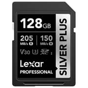 Lexar Professional SILVER PLUS SDXC Card UHS-I 128GB Black LSDSIPL128GBNNNG