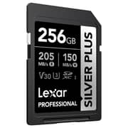 Lexar Professional SILVER PLUS SDXC Card UHS-I 256GB Black LSDSIPL256G-BNNNG