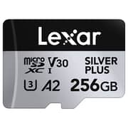 Lexar Professional SILVER PLUS microSDXC Card UHS-I 256GB Black LMSSIPL256GBNANG