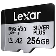 Lexar Professional SILVER PLUS microSDXC Card UHS-I 256GB Black LMSSIPL256GBNANG