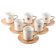 Rosette Porcelain Tea 12pc Set