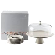 Rosette Cake Serving Set Beige