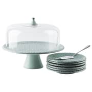 Rosette Cake Serving Set Blue