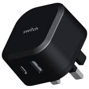 Switch Dual Port Wall Charger Black