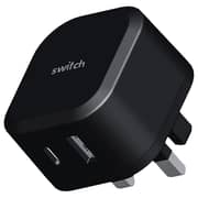 Switch Dual Port Wall Charger Black
