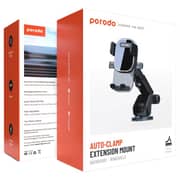 Porodo Auto Clamp Extension Car Mount Dashboard Black