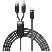 Porodo 2-in-1 Type C And Lightning Fast Charging Cable 1.2m Black