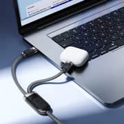 Porodo 2-in-1 Type C And Lightning Fast Charging Cable 1.2m Black