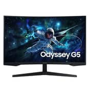 شاشة سامسونج أوديسي G5 G55C المنحنية للألعاب بدقة QHD مقاس 32 بوصة بمعدل تحديث 165 هرتز لون أسود