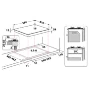 Whirlpool Built In Gas Hob TGML 660 IX + Chimney AKR 754/1 L IX