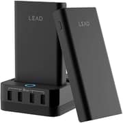 Lead Charging Station With Powerbank Black