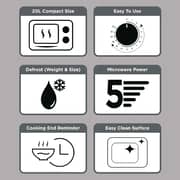 Black + Decker Microwave Oven, 20 Liters, 700W, MZ2005P-B5