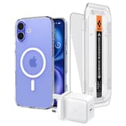 Spigen Case With Screen Protector & Wall Charger Clear iPhone 16