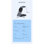 Charome 3-in-1 Wireless Charging Stand Silver/Grey