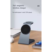 Charome 3-in-1 Wireless Charging Stand Silver/Grey