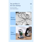 Charome 3-in-1 Wireless Charging Stand Silver/Grey