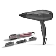 Babyliss Hair Dryer 2000 Watt - Black - 5910E + Babyliss Ceramic Hair Rotating Brush - AS960SDE