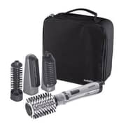 Babyliss Smooth Pro Hair Dryer, 2100 Watt, Black Rose Gold - 6709DE with Babyliss Hair Styler Rotating Brush with Attachments, 1000 Watt, Silver and Black - 2735E
