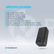 Powerology Power Bank 20000mAh Black PPBCHA19