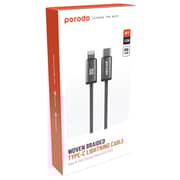 Porodo USB-C To Lightning Cable 1.2m Black