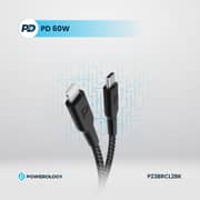Powerology USB-C To Lightning Cable 2m Black