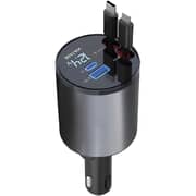 Green Lion 4-in-1 Car Charger Grey