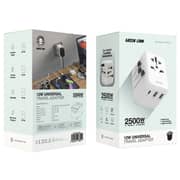 Green Lion 1 Pc Universal Travel Adaptor White