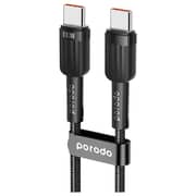 Porodo Dual Port Car Charger With USB-C Cable 50W Black