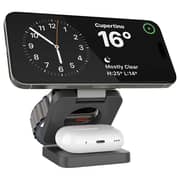 Porodo 3-in-1 Wireless Charger Black