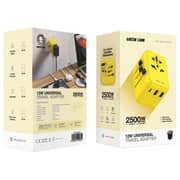 Green Lion 1 Pc Universal Travel Adaptor Yellow