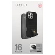 Levelo Morphix Gripstand Case With Cardholder Black iPhone 16 Pro