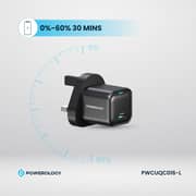 Powerology GaN Wall Charger With Lightning Cable 1.2m Black