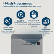 Beko Freestanding Dishwasher, 13 Place Settings, 4 Programs, A++ Energy Rating, Silver - DVN04X20S