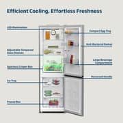 Beko 366L Bottom Mount Refrigerator, NeoFrost Dual Cooling, Silver - RDNE400CS