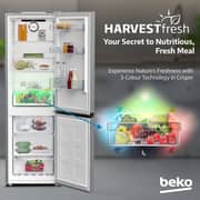 Beko 366L Bottom Mount Refrigerator, NeoFrost Dual Cooling, Silver - RDNE400CS
