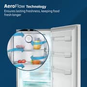 Beko 366L Bottom Mount Refrigerator, NeoFrost Dual Cooling, Silver - RDNE400CS
