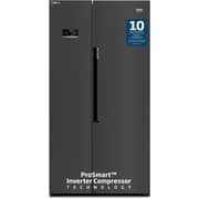 Beko 635L Side-by-Side Refrigerator, NeoFrost Dual Cooling, Dark Inox - GNE741PP