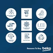 Beko 635L Side-by-Side Refrigerator, NeoFrost Dual Cooling, Dark Inox - GNE741PP