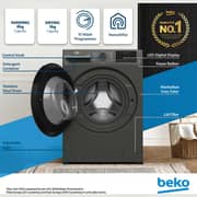 Beko 8/5kg Washer/Dryer, 1400 RPM, 15 Programs, Wash & Wear Program, Manhattan Grey - WD8514W