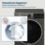 Beko 10kg Front Load Washing Machine, 1400 RPM, 15 Programs, SteamTherapy, AquaTech, Manhattan Grey - WTE1014XM