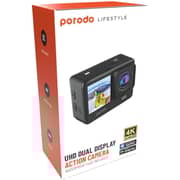 Porodo Lifestyle Waterproof 4K Black Action Camera