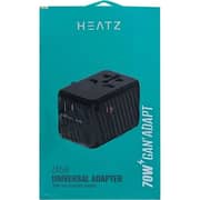 Heatz Universal Travel Adaptor Charger Black