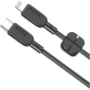 Heatz Nylon'tec Fast Charging C to Lightning Cable Black