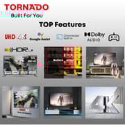 ​Tornado 55-inch 4K UHD Smart Google TV, Dolby Vision, HDR10+, Game Mode, Voice Control – 55UA3400G (2024 Model)