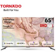 Tornado 65-inch 4K UHD Smart Google TV, Dolby Vision, HDR10+, Game Mode, Voice Control – 65UA3400G (2024 Model)​