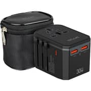 Totulife 1 Pc Universal Travel Adapter Black